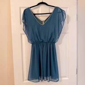 Elegant French Teal tunic top, US size Small/Medium - NWOT